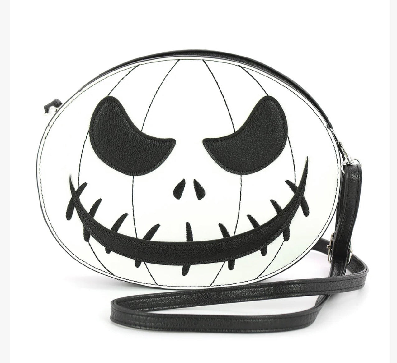 Glow In The Dark White Jack O Lantern Shoulder Bag