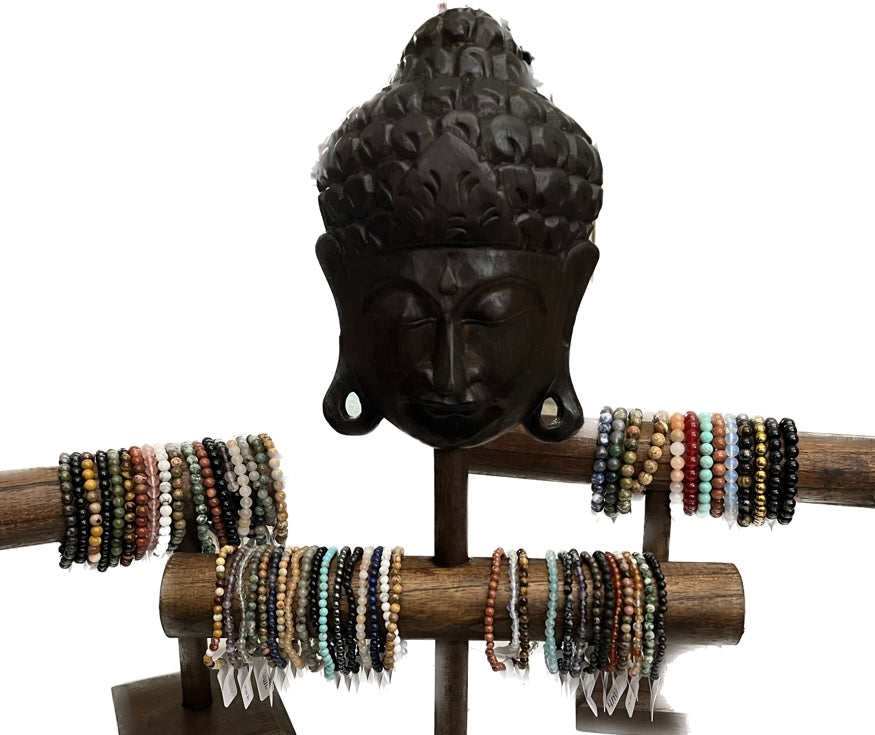 Energy Stone Bead Bracelets - 8mm