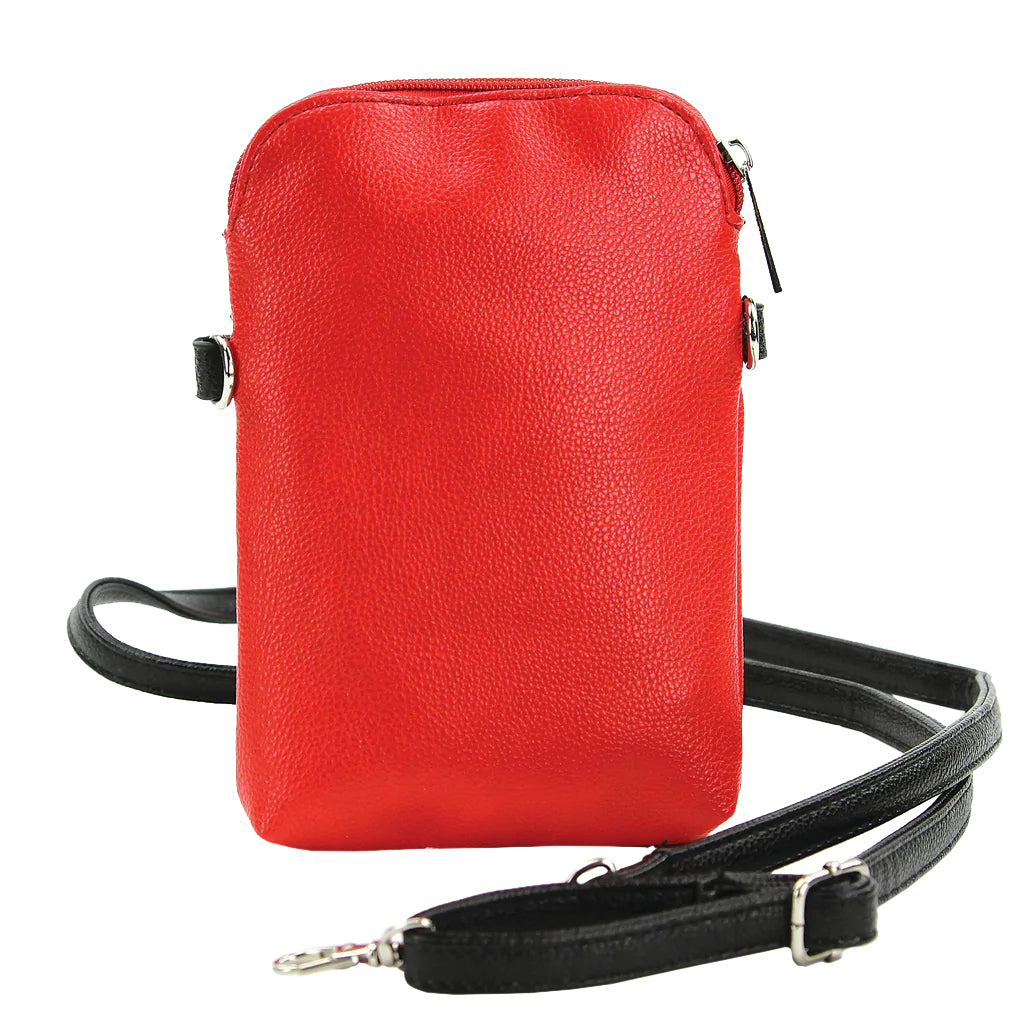 Frida Kahlo - Rose Head Wreath Unibrow Girl Crossbody Pouch