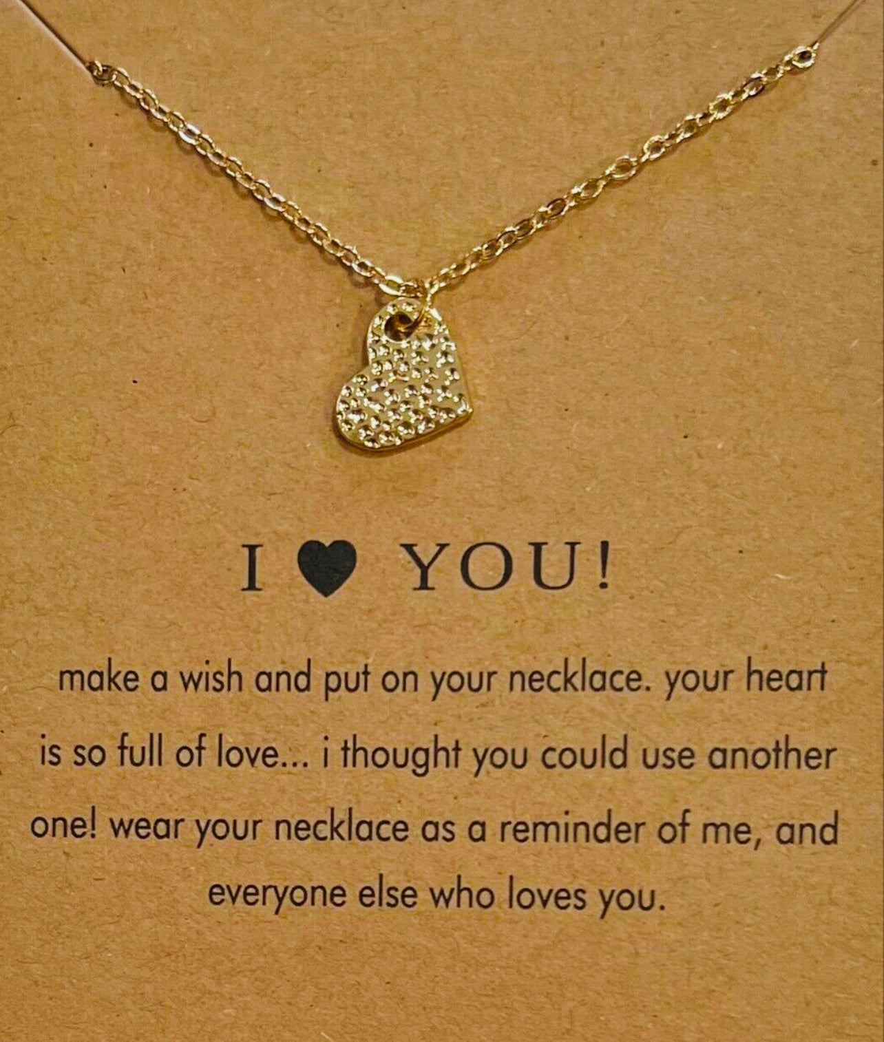 I Love You Necklace