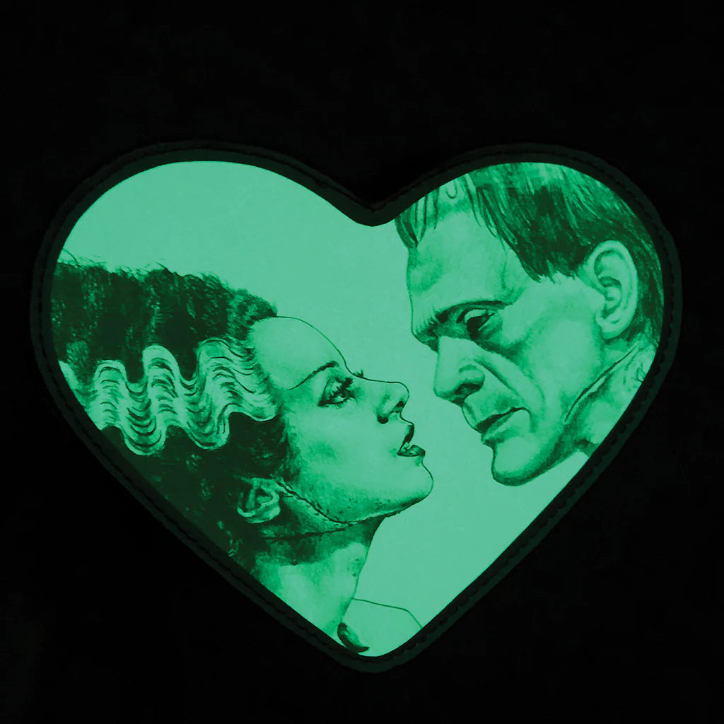 Glow In The Dark Heart Shape Frank W/ Bride Backpack