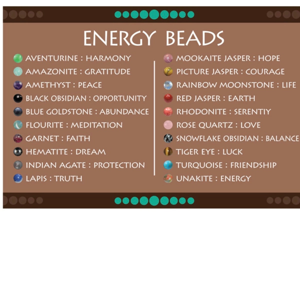Energy Stone Bead Bracelets - 6mm