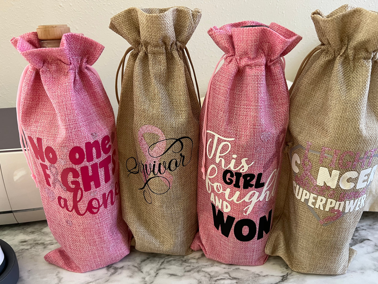 Wine Bags - Cancer Awareness