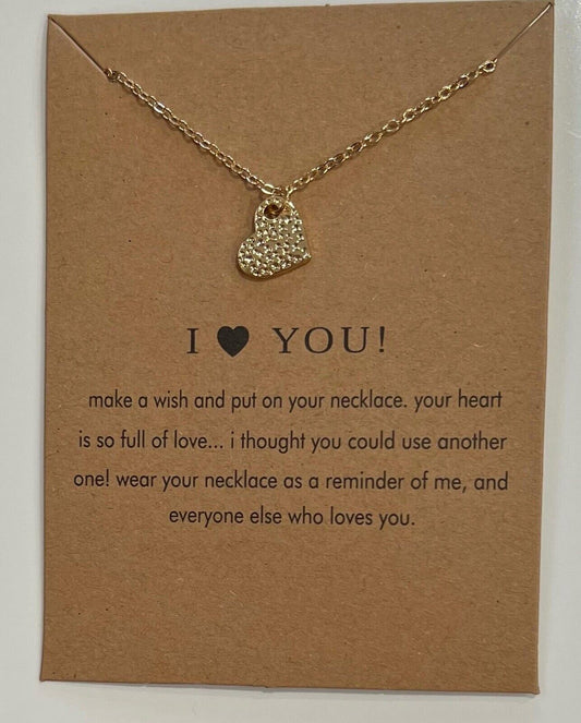 I Love You Necklace