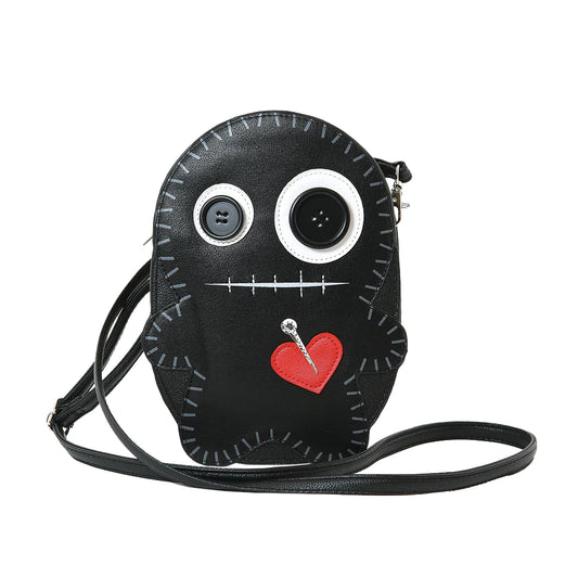 Stitched Voodoo Doll Shoulder Crossbody Bag